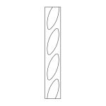 Schematischer Querschnitt zur Funktionsweise bewegliche Aluminium-Lamellen für Fensterläden.