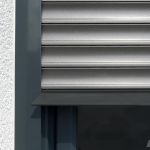 Detailansicht auf Rollladen-Lamellen